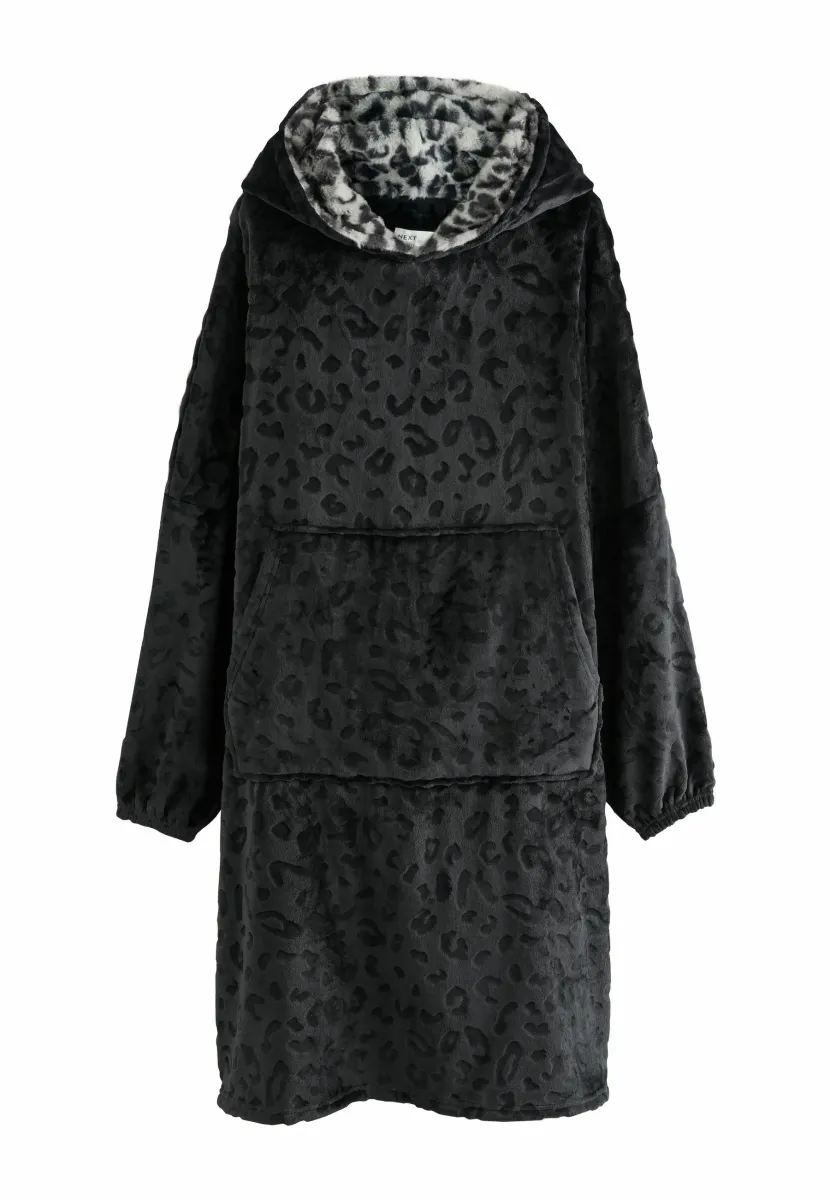 HOODED - Bademantel - black leopard