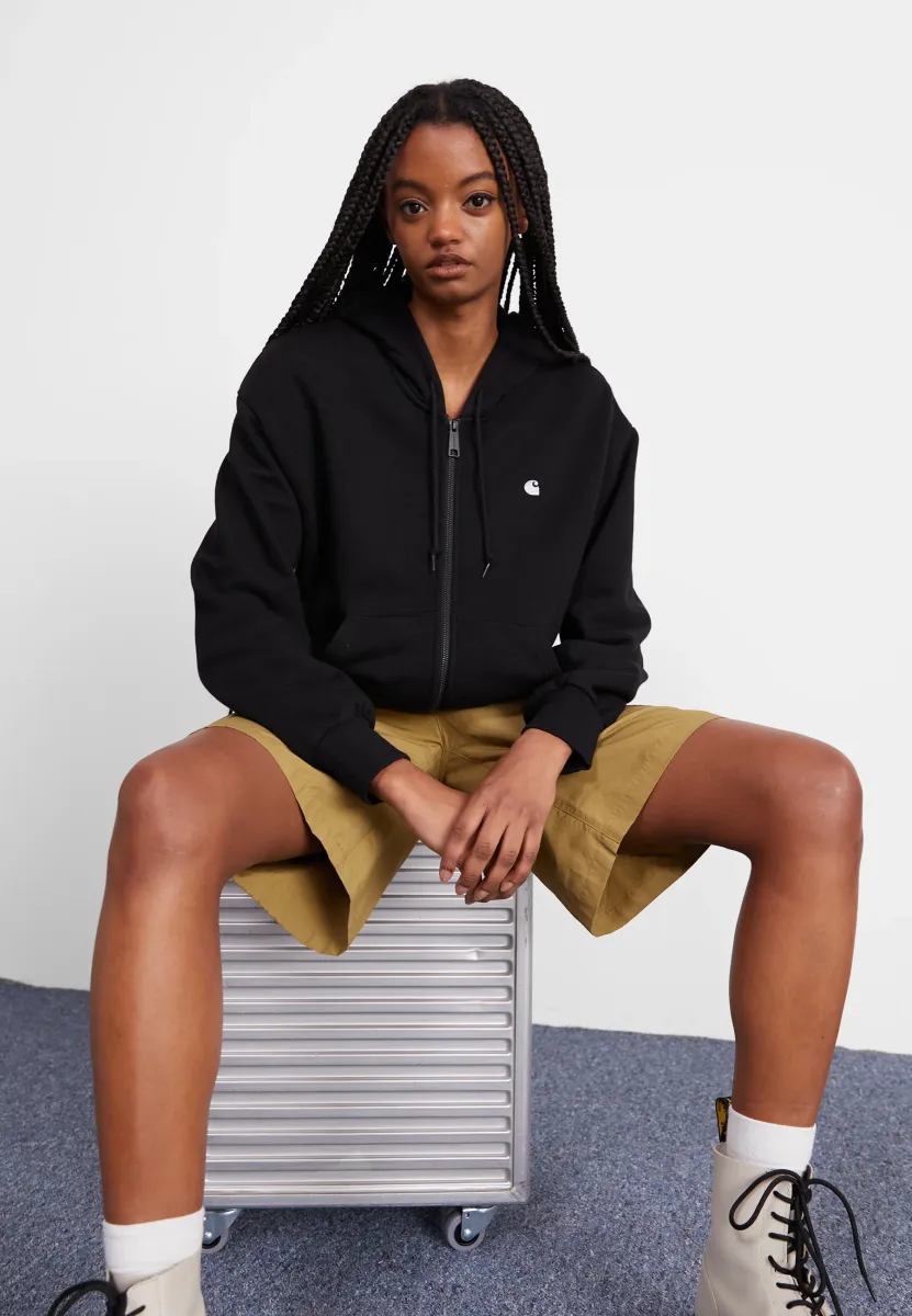HOODED CASEY JACKET - Sweatjacke - black