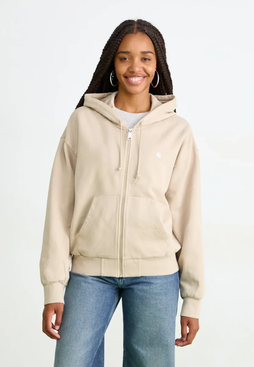 HOODED CASEY JACKET - Sweatjacke - fleur de sel/silver-coloured
