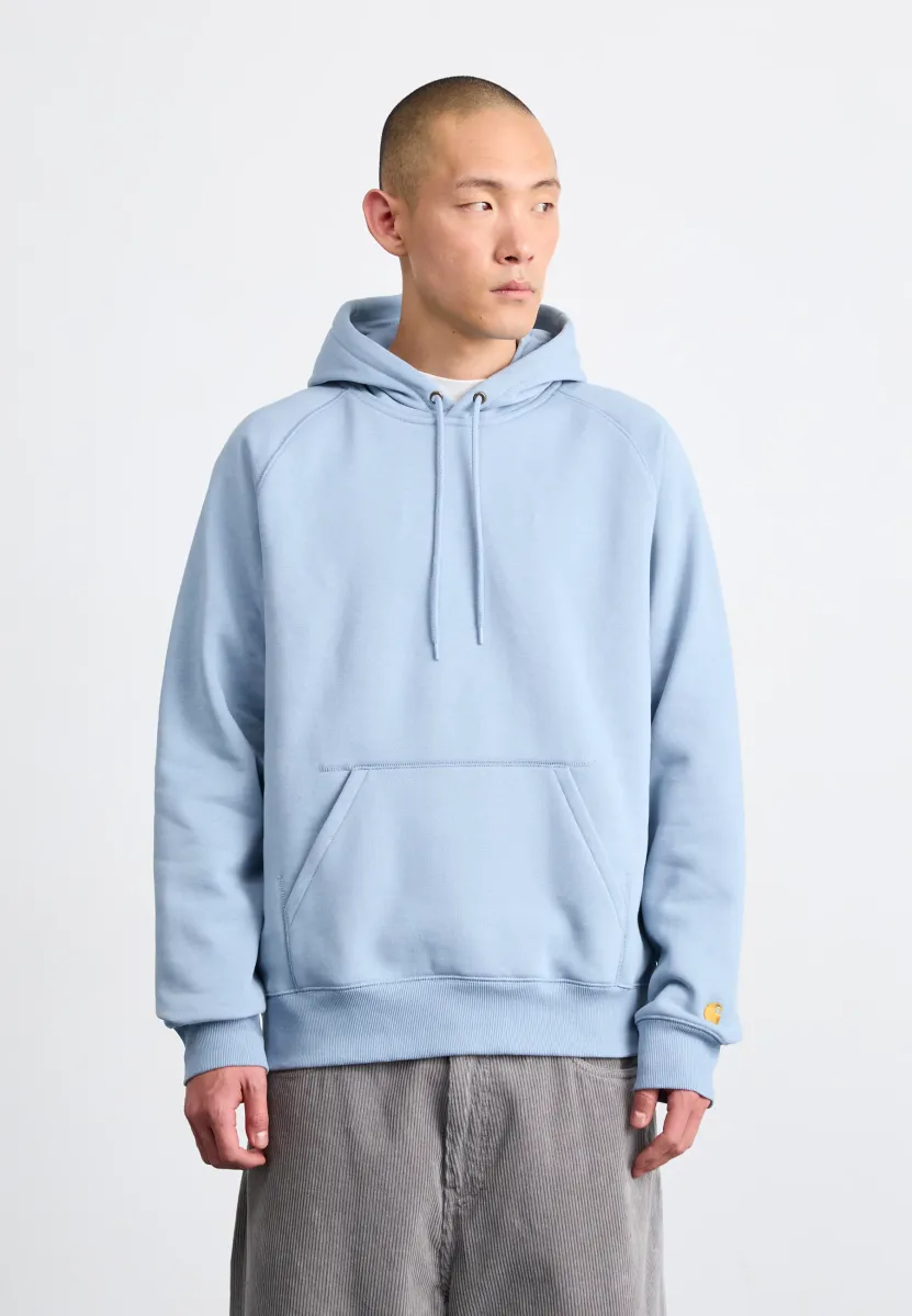 HOODED CHASE - Sweatshirt - frosted blue/gold