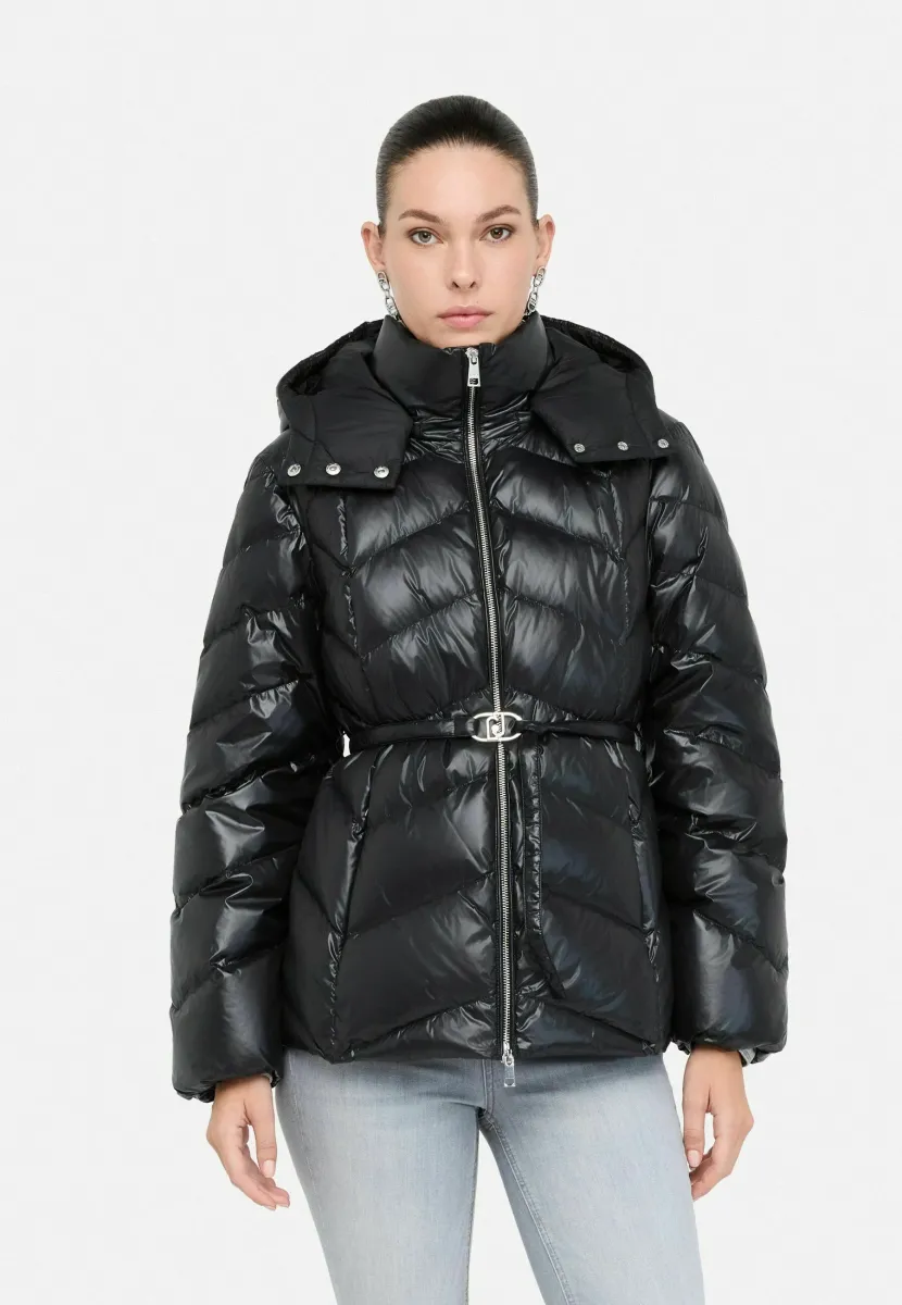 HOODED - Daunenjacke - black
