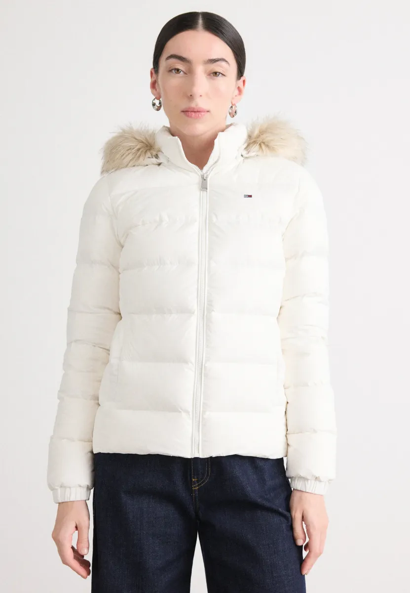 HOODED - Daunenjacke - ecru