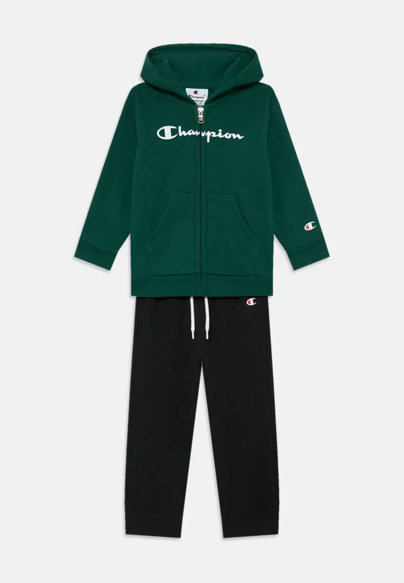 HOODED FULL ZIP SUIT UNISEX SET - Trainingsanzug - dark green