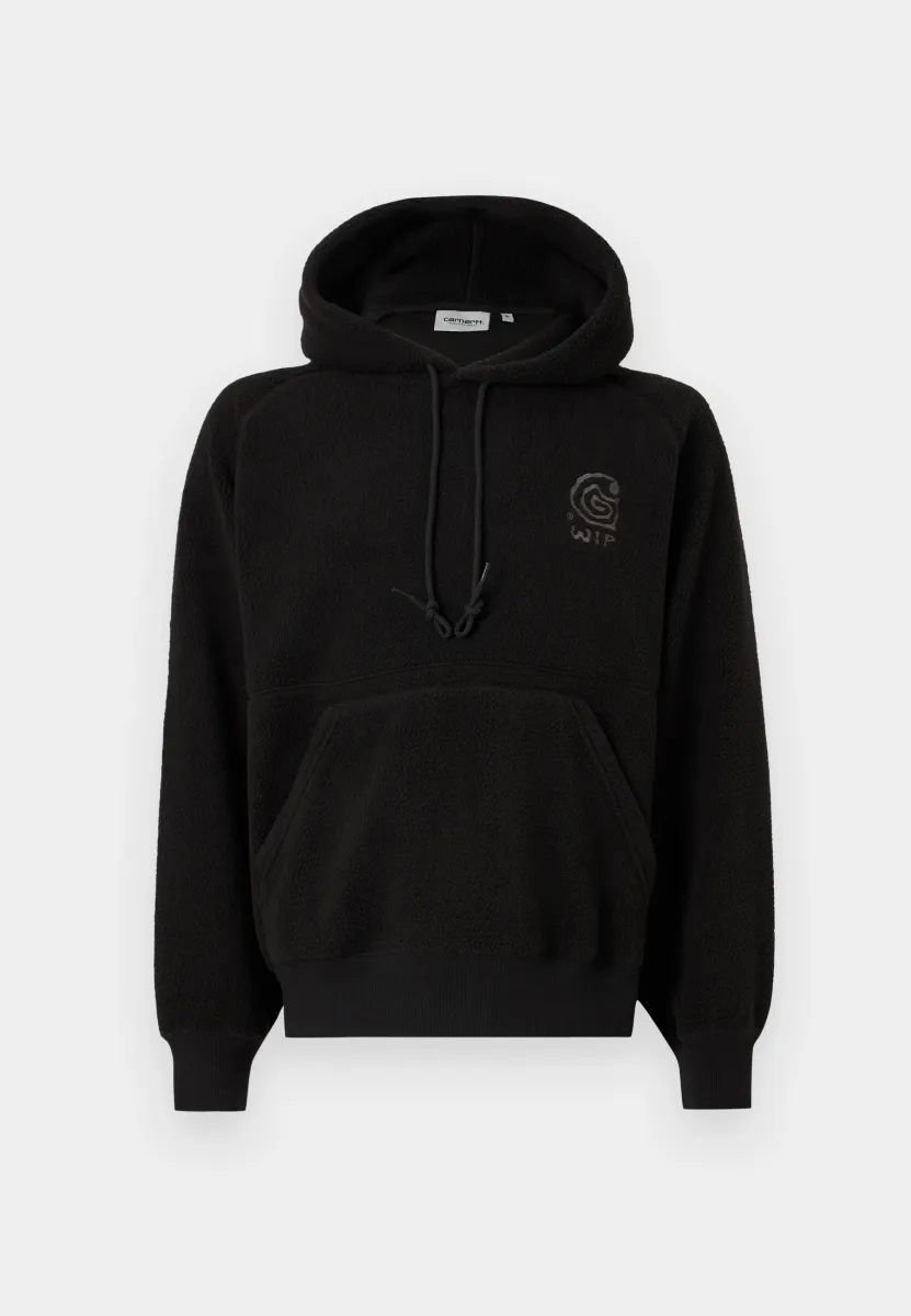 HOODED HELIX - Fleecepullover - black/porphyry