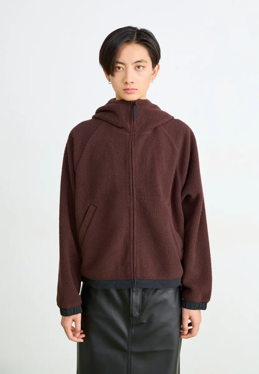 HOODED HELIX JACKET - Fleecejacke - palisander/black