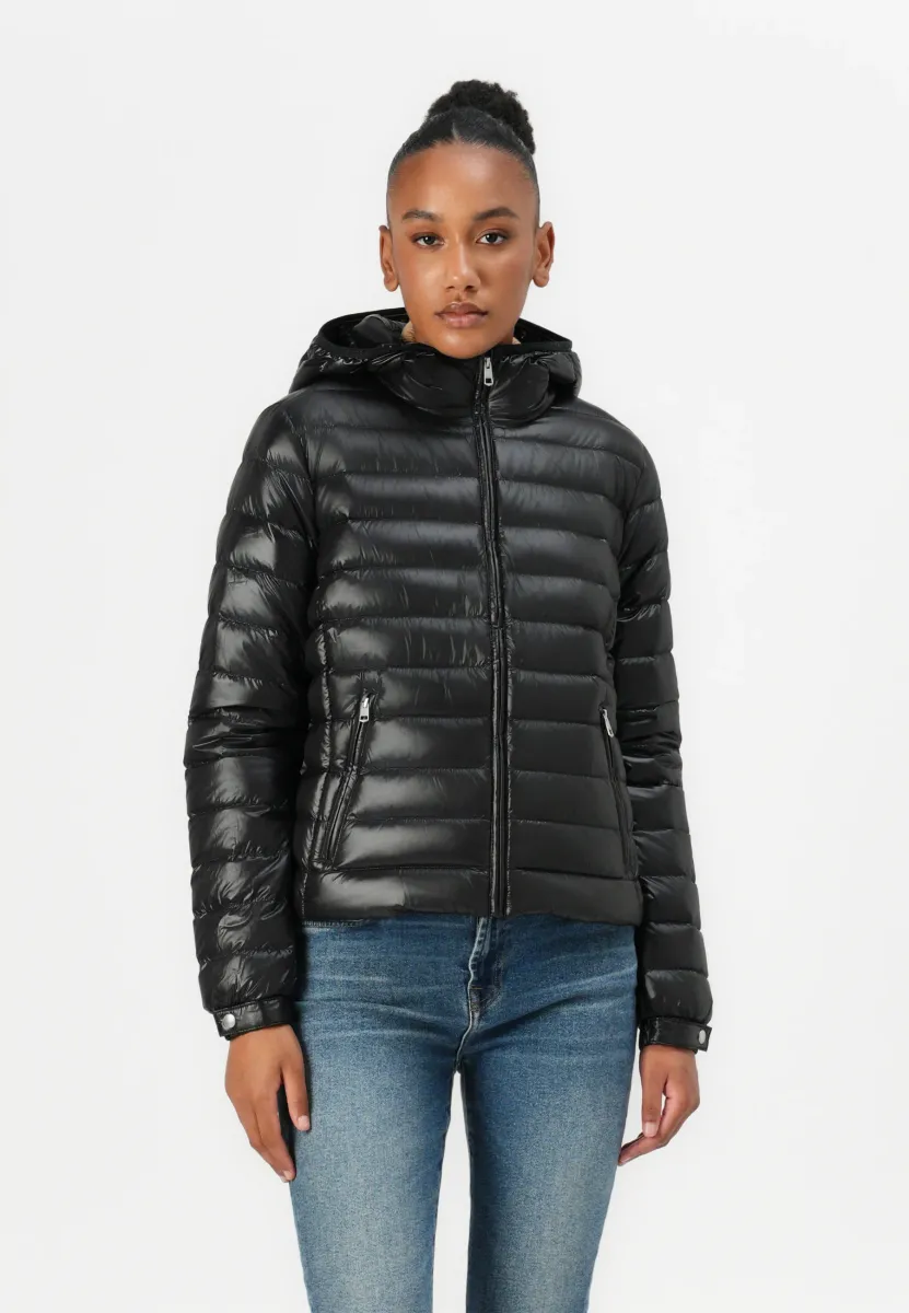 HOODED JACKET - Daunenjacke - black