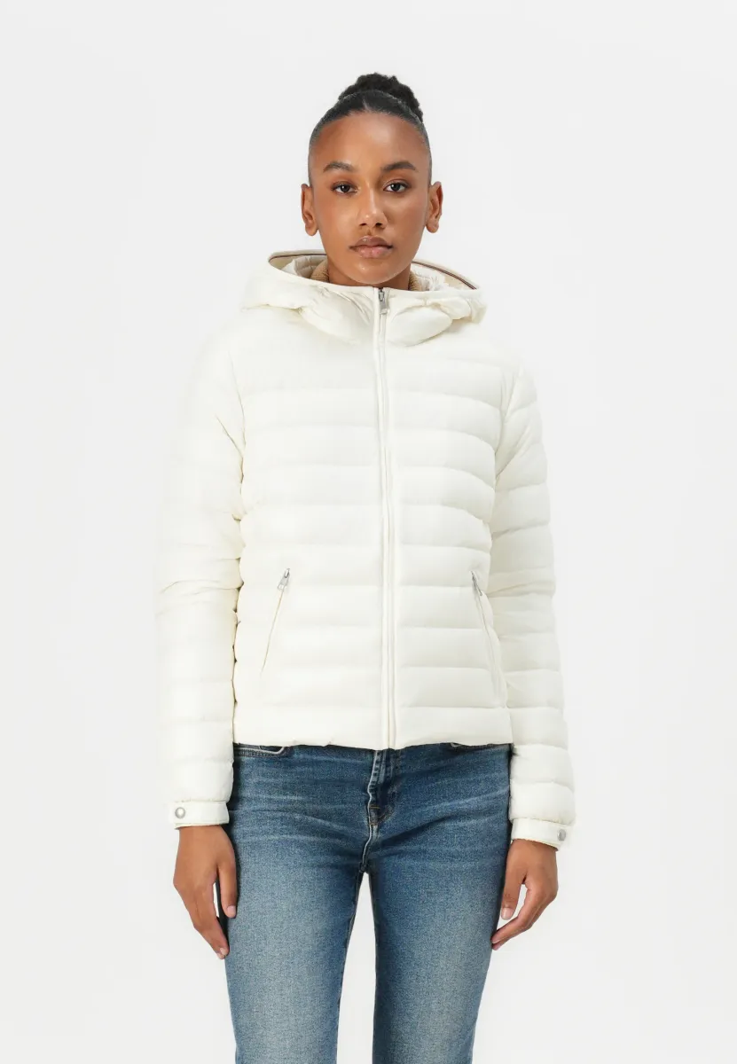 HOODED JACKET - Daunenjacke - ivory silk