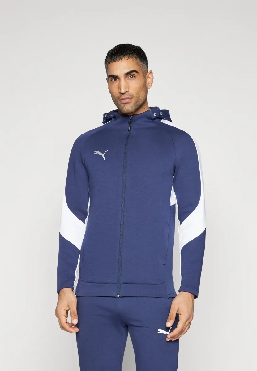 HOODED JACKET - Sweatjacke - navy/silver/white