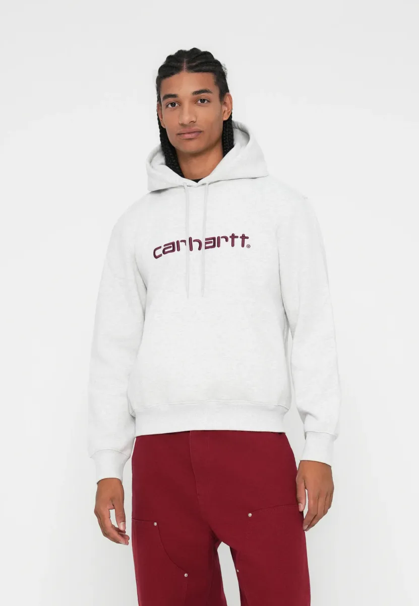 HOODED - Kapuzenpullover - ash heather/rondo
