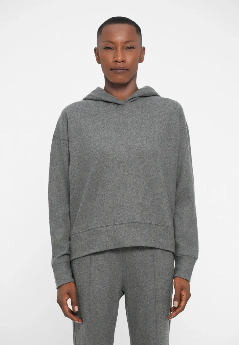 HOODED - Kapuzenpullover - grey melange