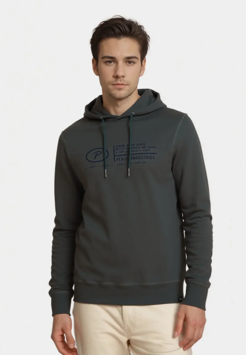 HOODED - Kapuzenpullover - gunmetal
