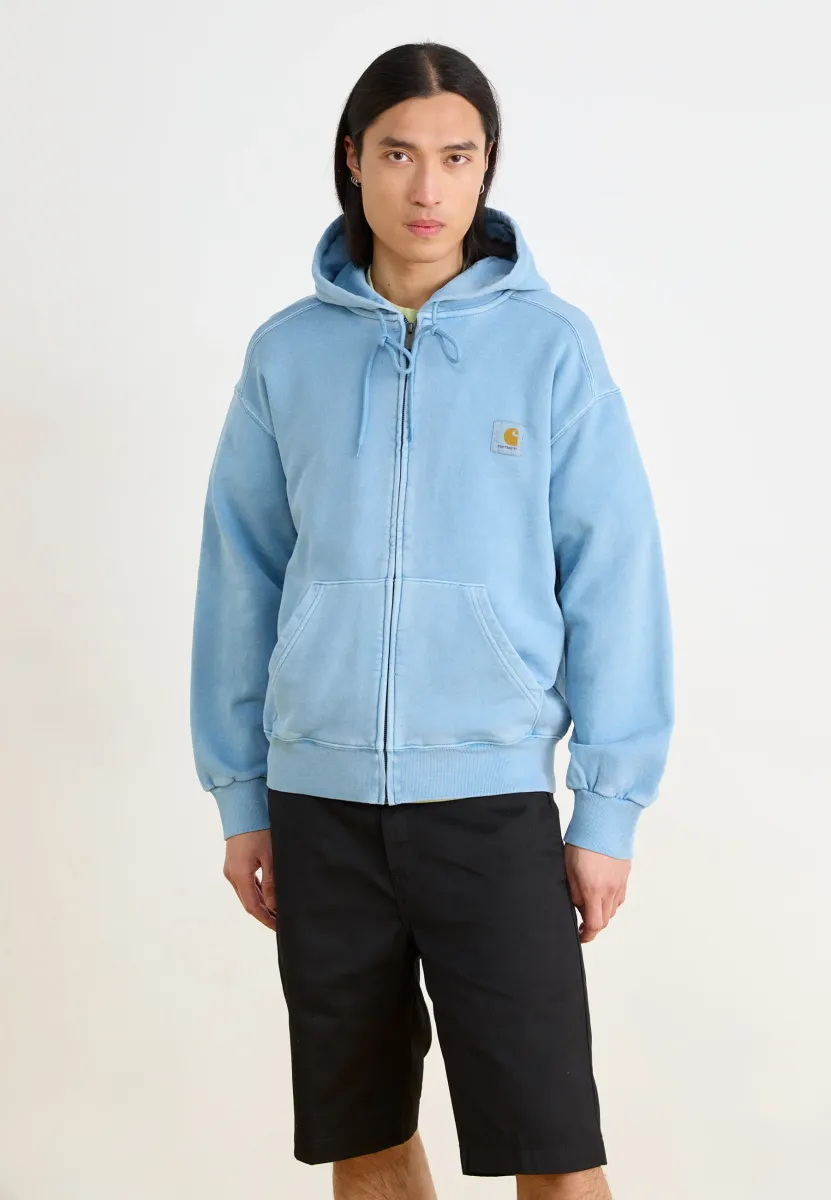 HOODED NELSON JACKET - Sweatjacke - clay blue