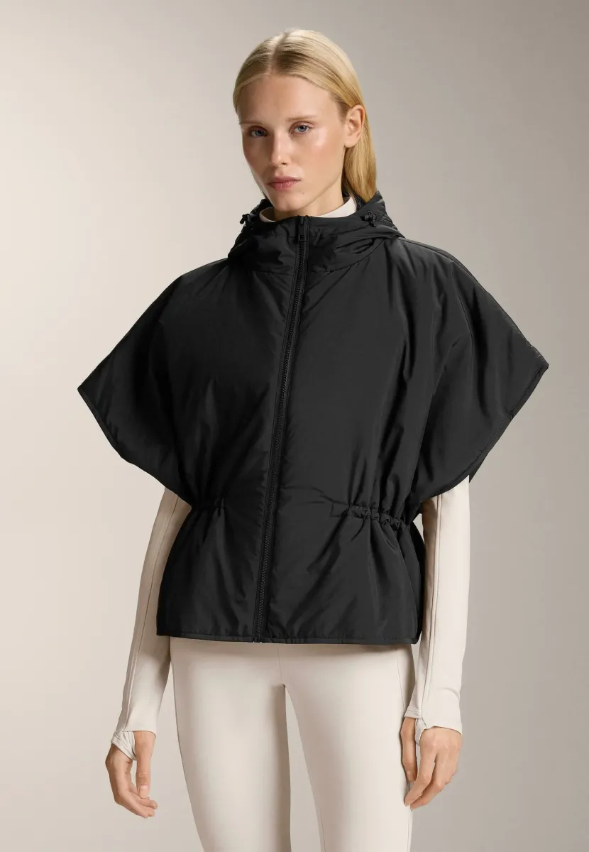 HOODED PADDED - Cape - black