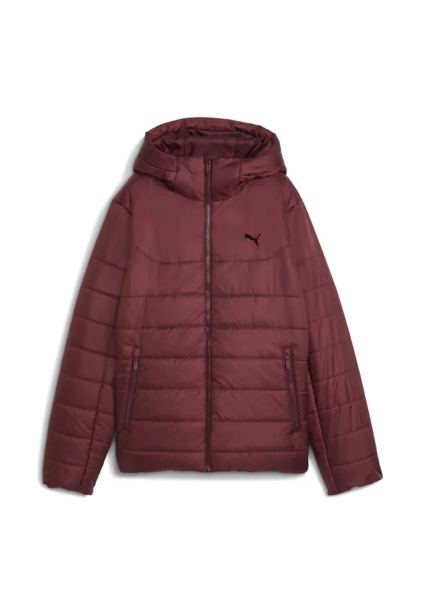 HOODED PADDED - Winterjacke - ruby shimmer