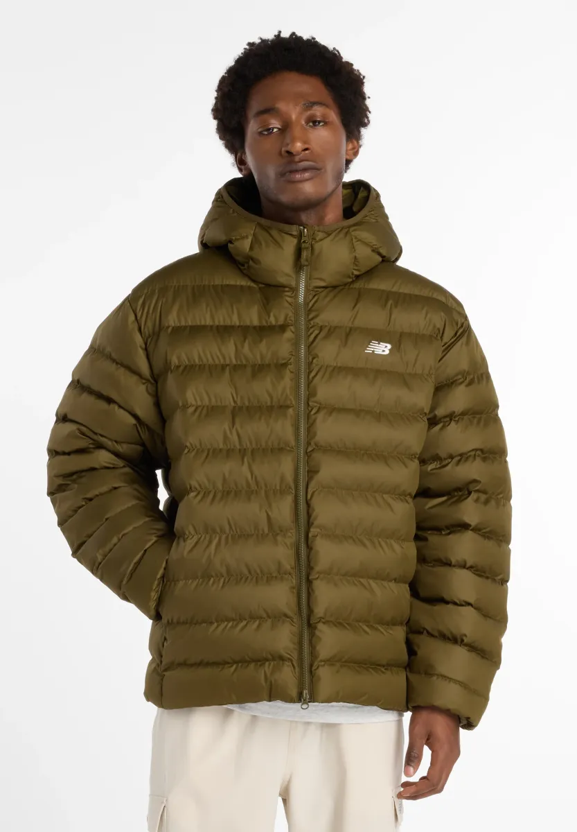 HOODED PUFFER JACKET - Winterjacke - brown