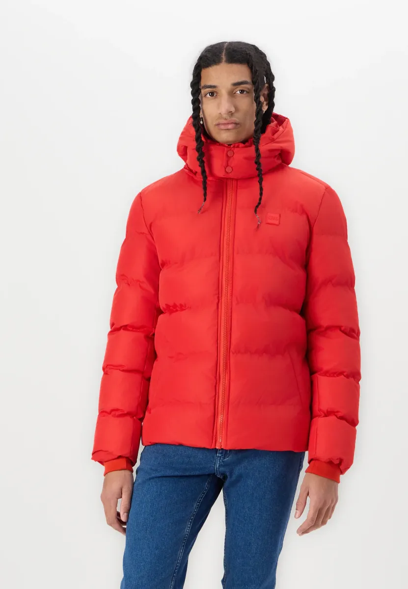 HOODED PUFFER - Winterjacke - huge red