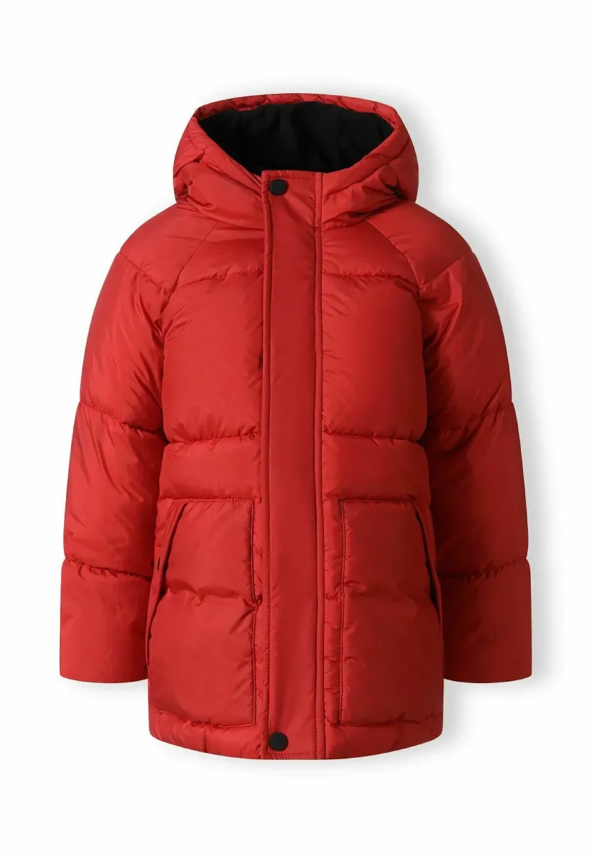 HOODED PUFFER WITH POCKETS - Winterjacke - red