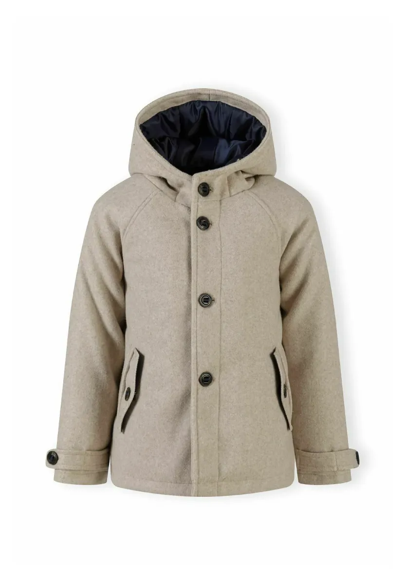HOODED REGULAR FIT - Wintermantel - sand