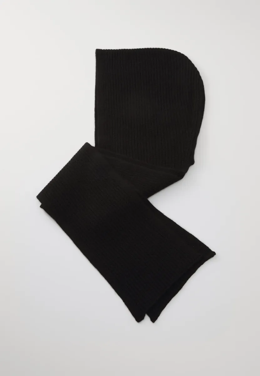 HOODED SCARF - Schal - black