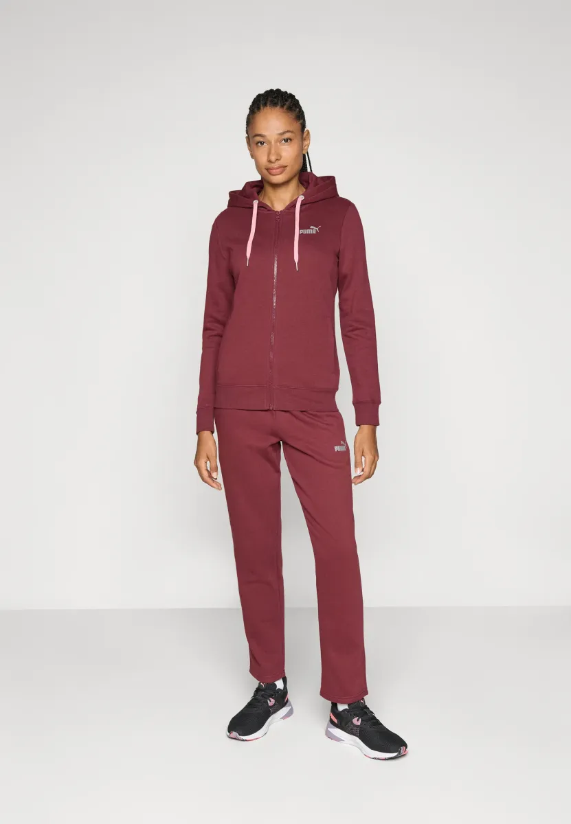HOODED SUIT SET - Trainingsanzug - ruby shimmer
