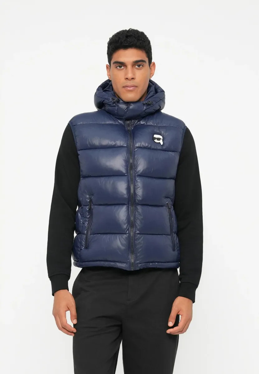 HOODED VEST - Weste - midnight blue