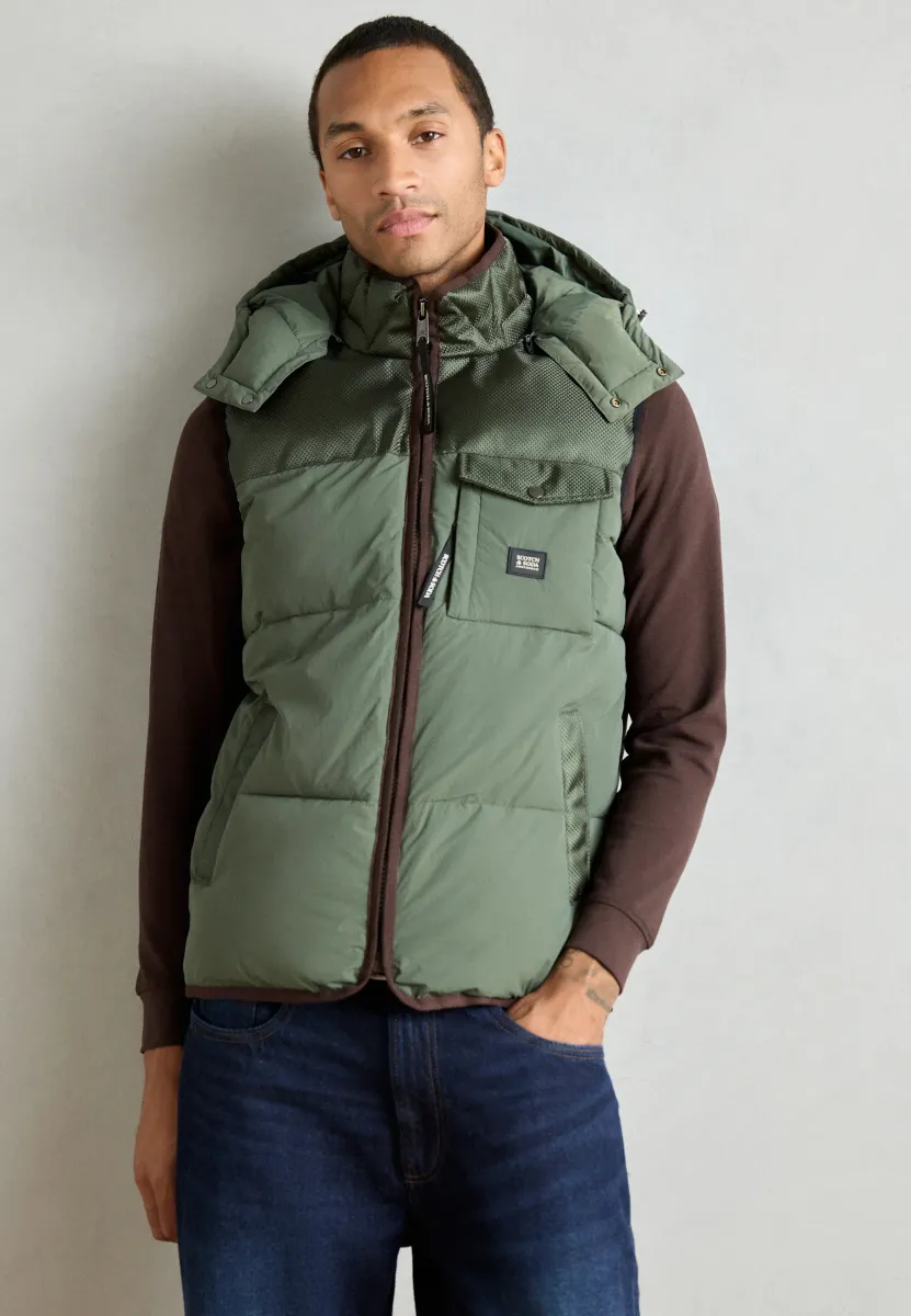 HOODED VEST - Weste - thyme