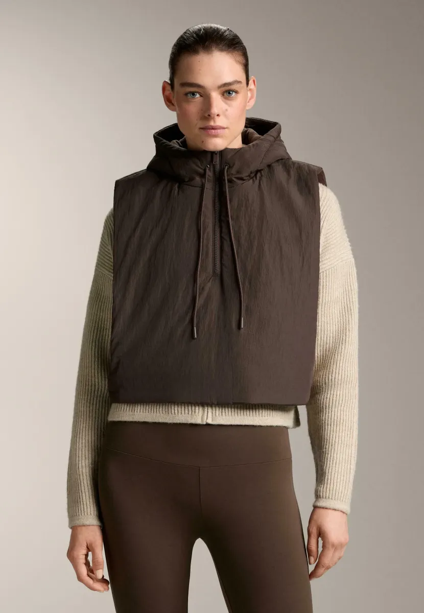 HOODED - Weste - brown