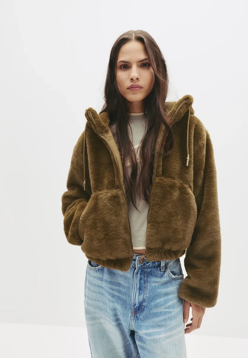 HOODED - Winterjacke - camel