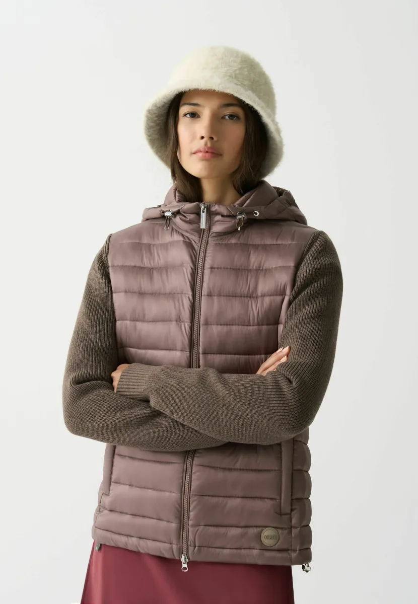 HOODED WITH  SLEEVES - Winterjacke - brown