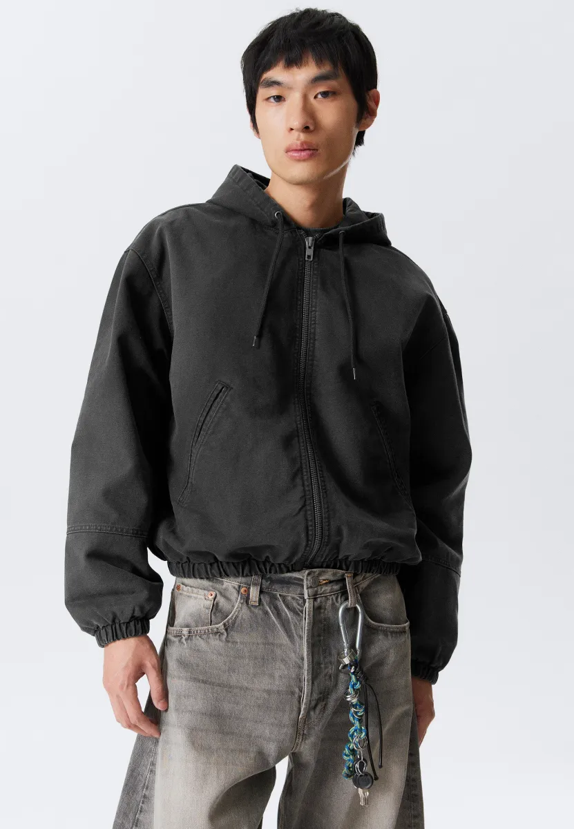 HOODIE JACKET CHAPMAN - Bomberjacke - black wash