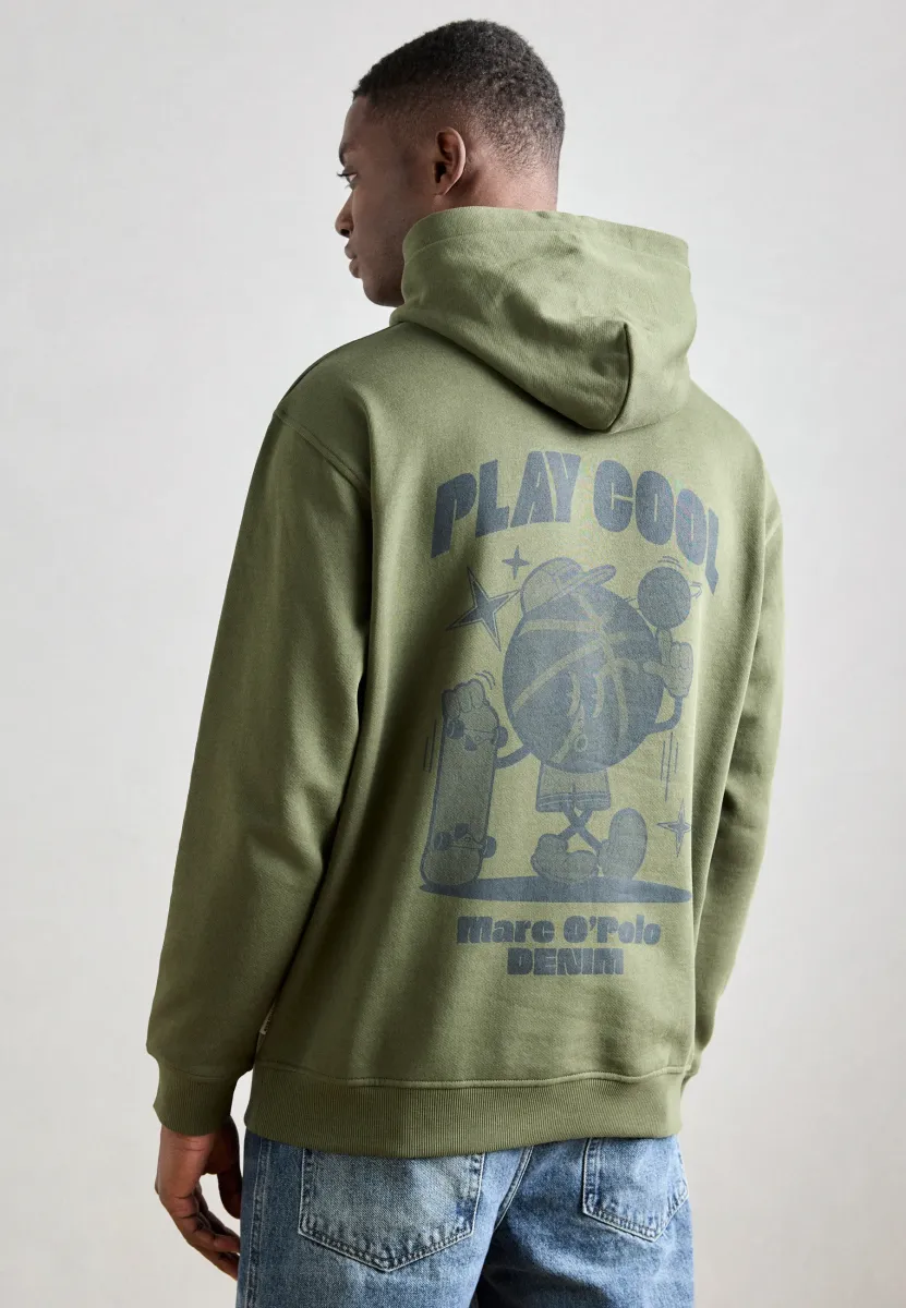 HOODIE PRINT RELAXED FIT - Kapuzenpullover - green