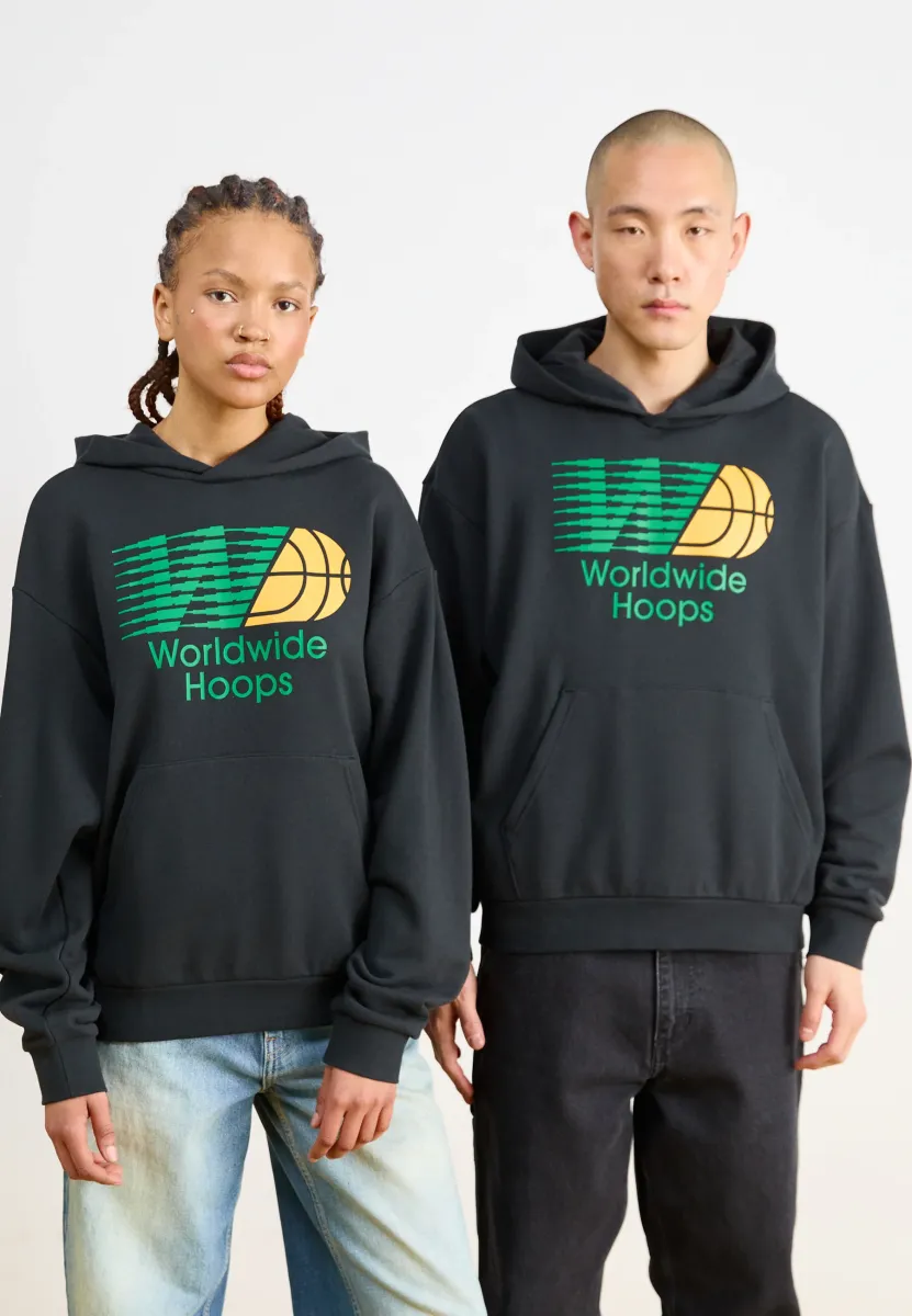 HOODY UNISEX - Kapuzenpullover - black/green