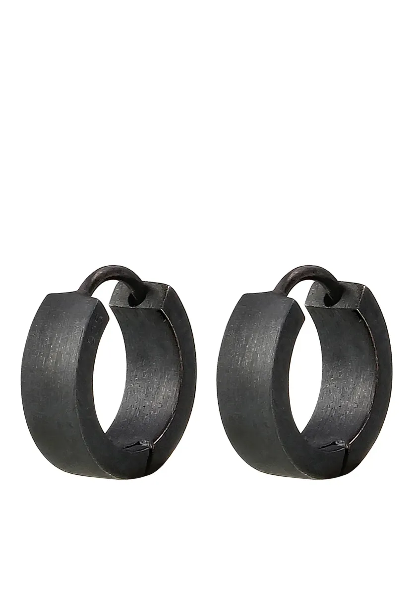 HOOPS MINIMAL - Ohrringe - black