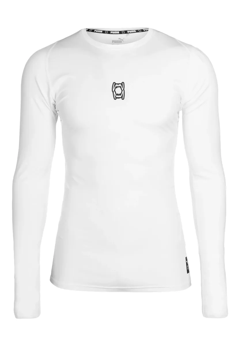 HOOPS TEAM FUNKTIONS - Langarmshirt - puma white