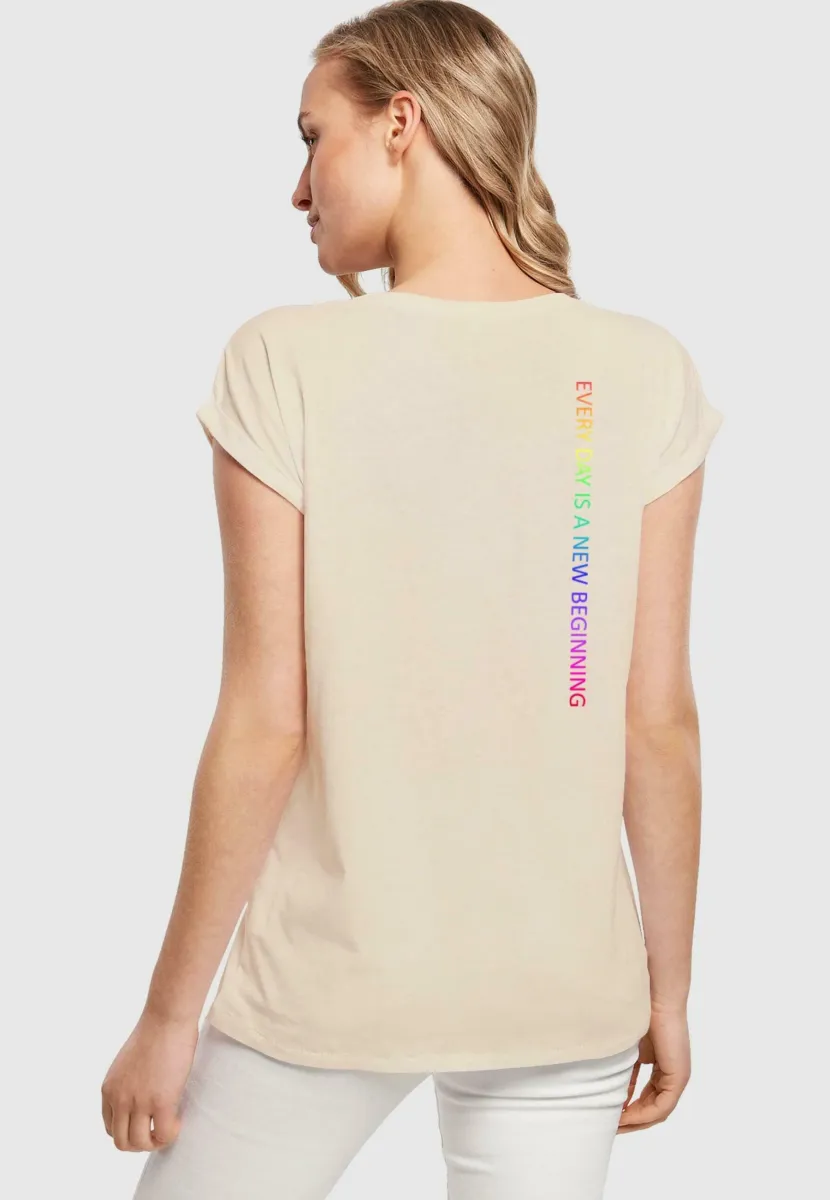 HOPE RAINBOW EXTENDED SHOULDER  - T-Shirt print - whitesand