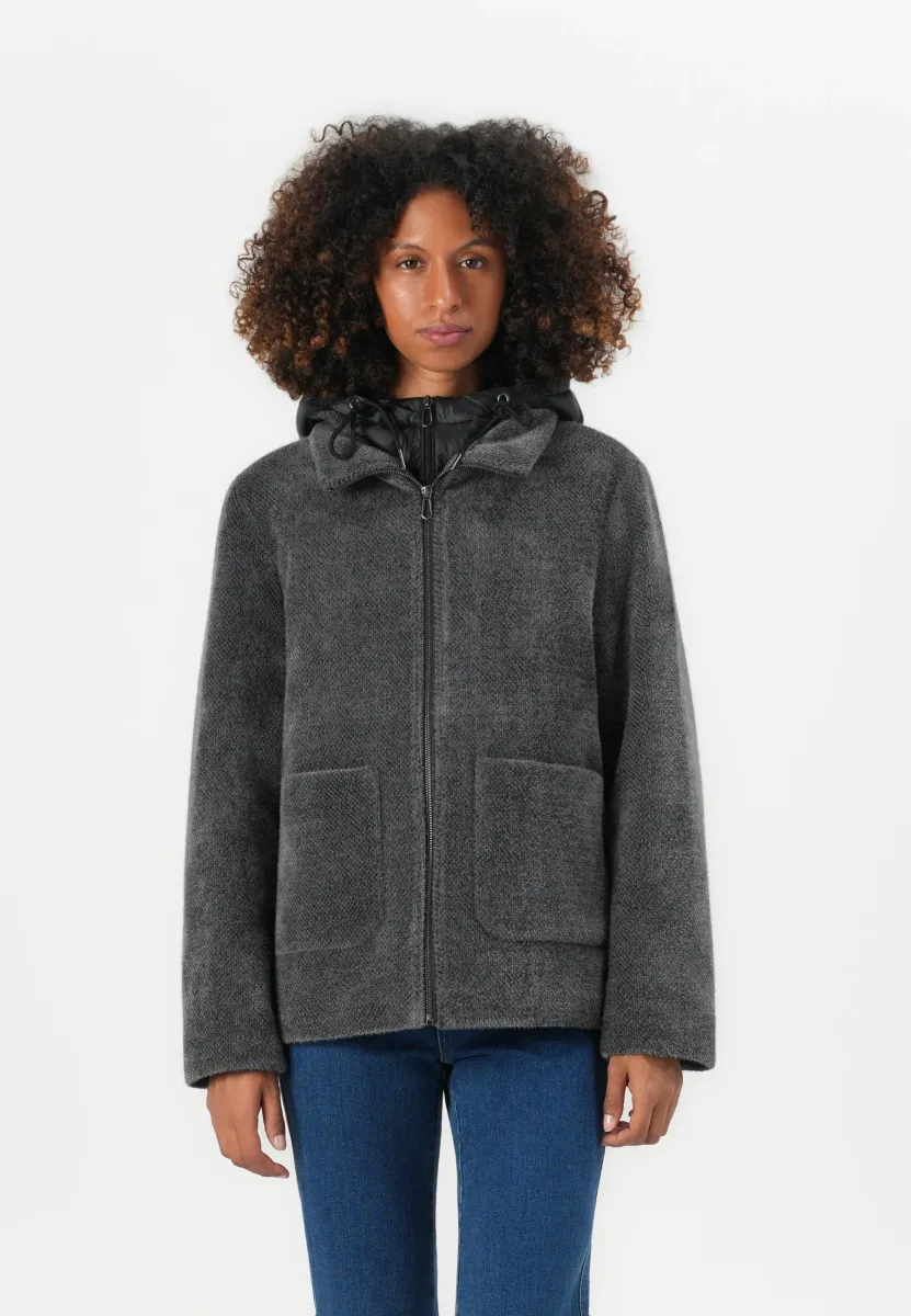 HYBRID JACKET - Kurzmantel - dark anthra melange