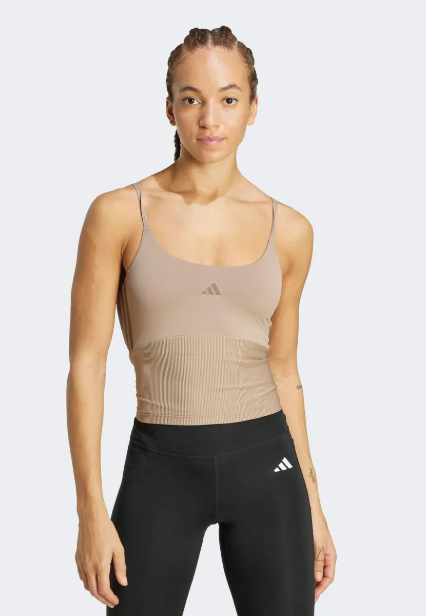 HYPERGLAM TANK - Top - chalky brown   earth strata