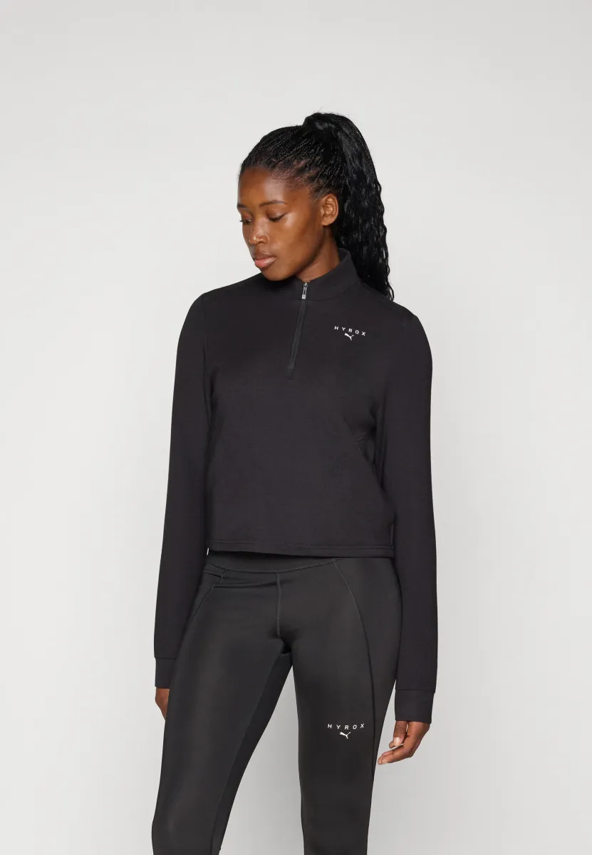HYROX CLOUDSPUN 1/4 ZIP - Sweatshirt - black