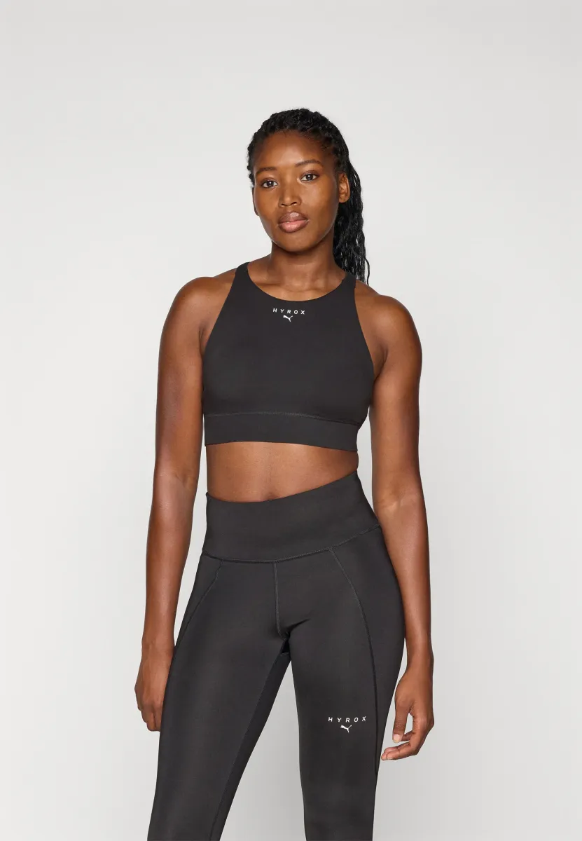 HYROX SHAPELUXE HIGH NECK BRA - Sport-BH mit mittlerer Stützkraft - black