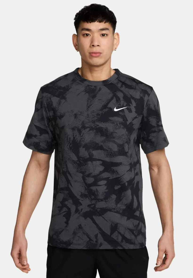 HYVERSE PRIN - Sport T-Shirt - anthracite/white