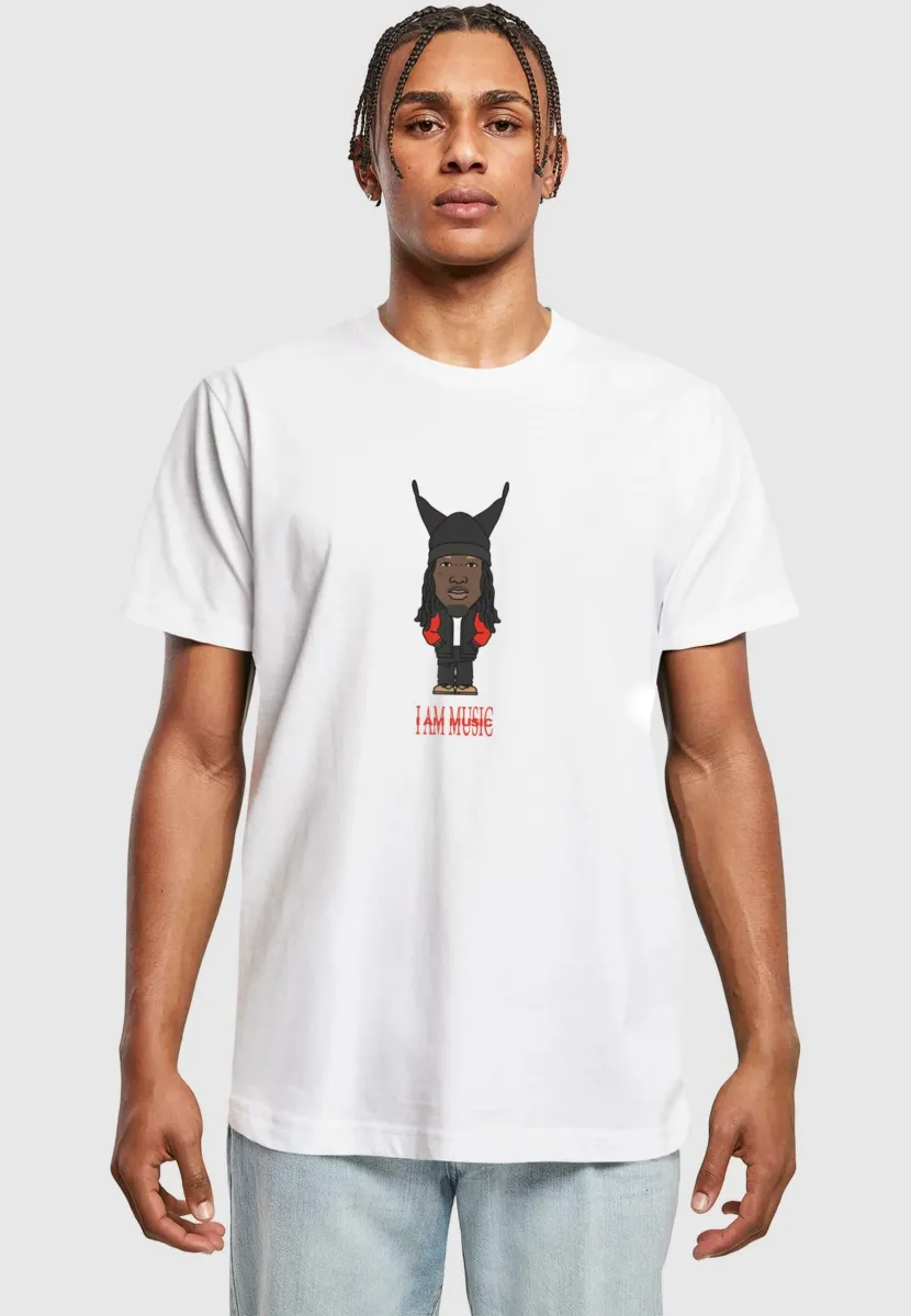 I AM MUSIC  - T-Shirt print - white