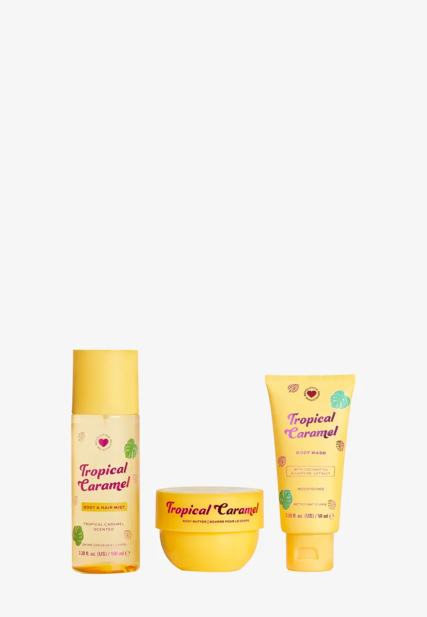 I HEART REVOLUTION TROPICAL CARAMEL BATH & BODY GIFT SET - Körperpflegeset