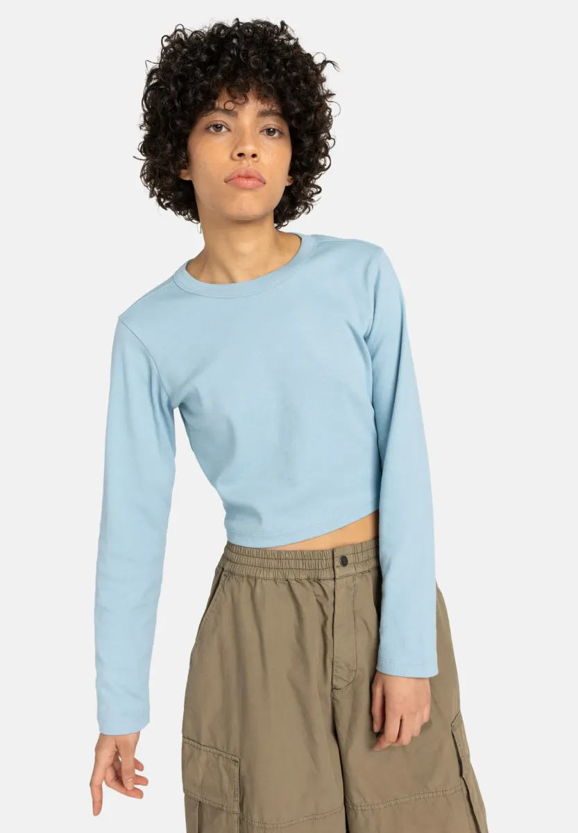 ICON CROP - Langarmshirt - blue