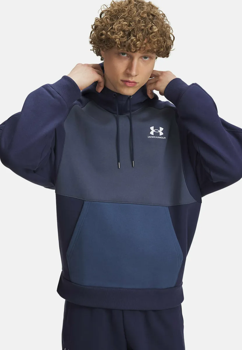 ICON HEAVYWEIGHT COLORBLOCKED - Kapuzenpullover - washed navy
