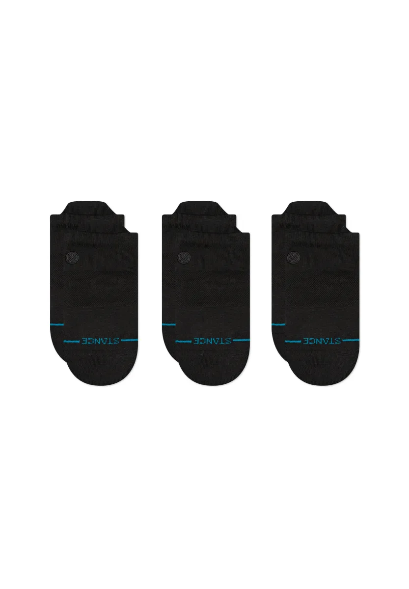 ICON LOW TAB UNISEX 3 PACK - Socken - black/black