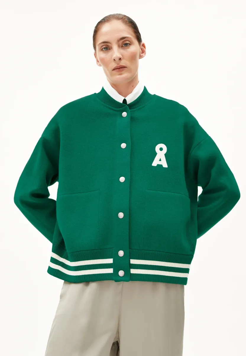 ICONIC Å AALISON - Bomberjacke - emerald green oatmilk