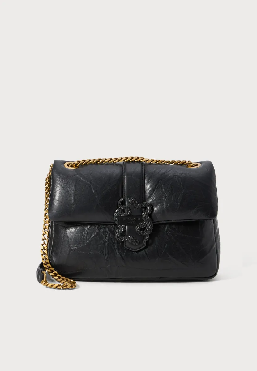 ICONIC SNAKES PUFFY - Handtasche - black
