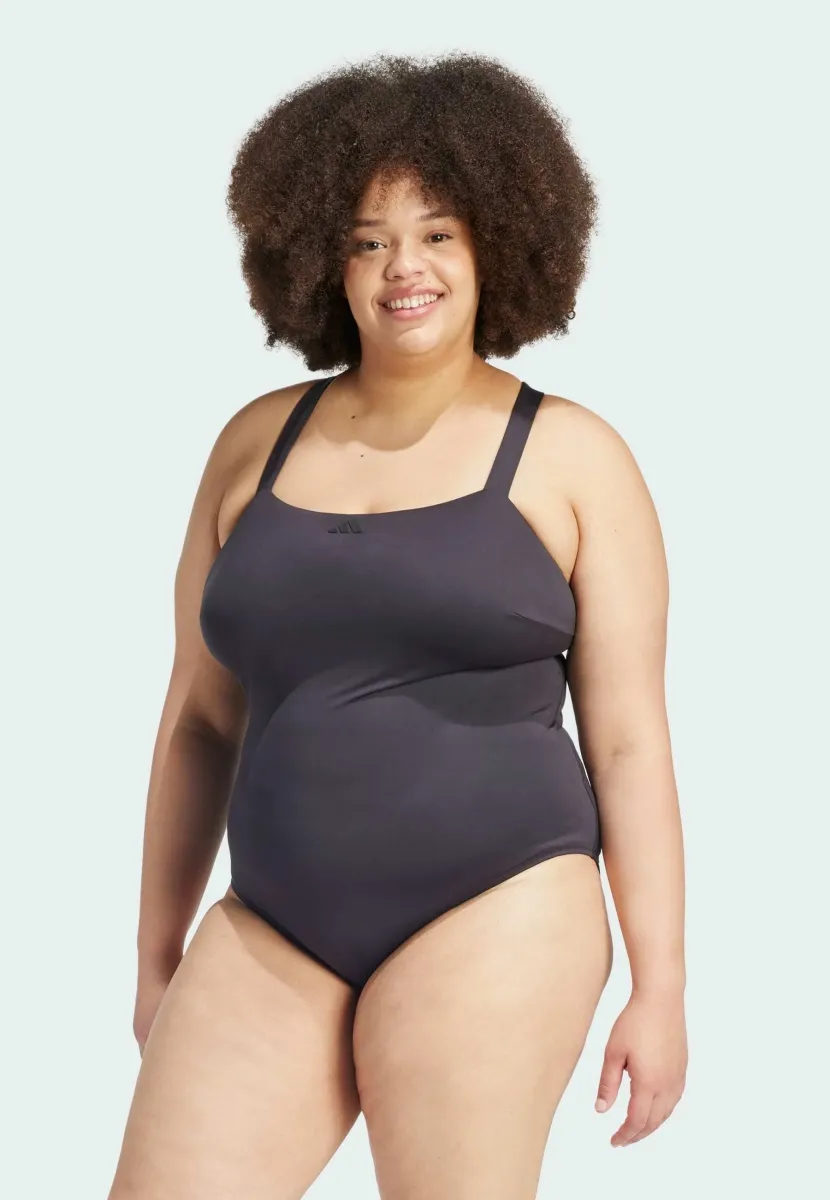 ICONISEA PADDED PREMIUM X-BACK PLUS SIZE - Badeanzug - black   white