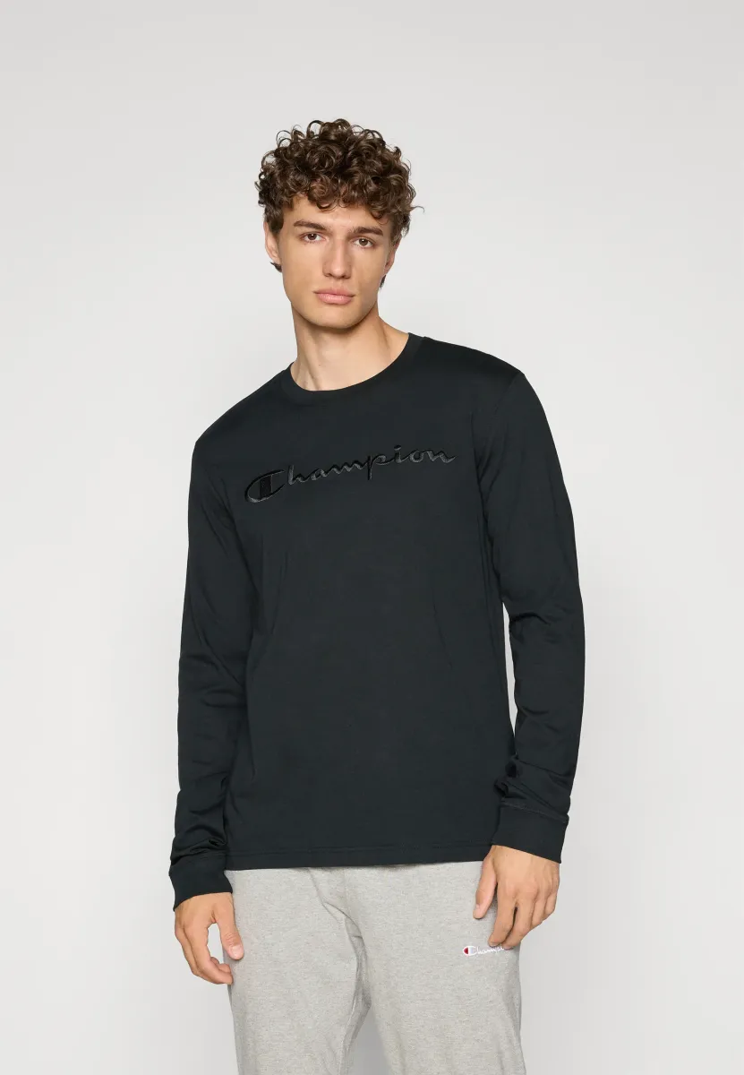 ICONS TONAL CREWNECK LONG SLEEVE LARGE LOGO - Langarmshirt - black