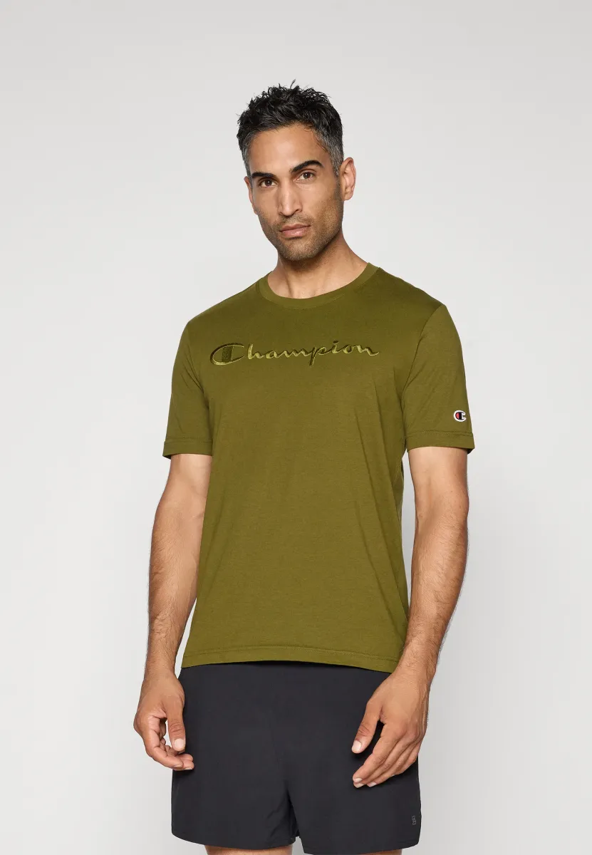 ICONS TONAL CREWNECK WITH LARGE LOGO - T-Shirt print - khaki